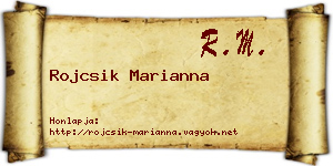 Rojcsik Marianna névjegykártya