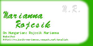 marianna rojcsik business card
